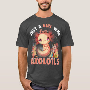 Bara en flicka som Kärlek Axolotls japanska Anime  T Shirt