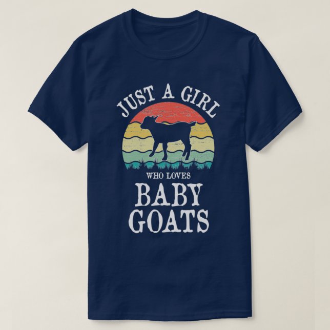 Bara en flicka som Kärlek Baby Goats Gift Pullover T Shirt (Design framsida)