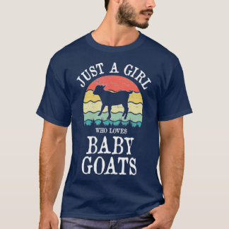 Bara en flicka som Kärlek Baby Goats Gift Pullover T Shirt