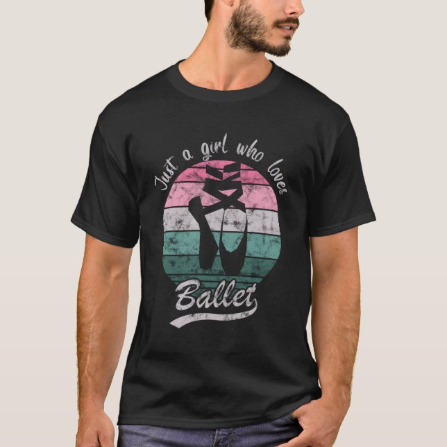 Bara en flicka som Kärlek Ballet - Dancing Balleri T Shirt (Framsida)