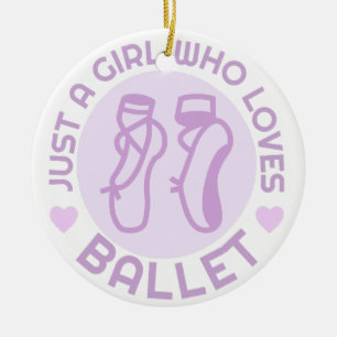 Bara en flicka som Kärlek Ballet, Gåsen för Dancer Julgransprydnad Keramik
