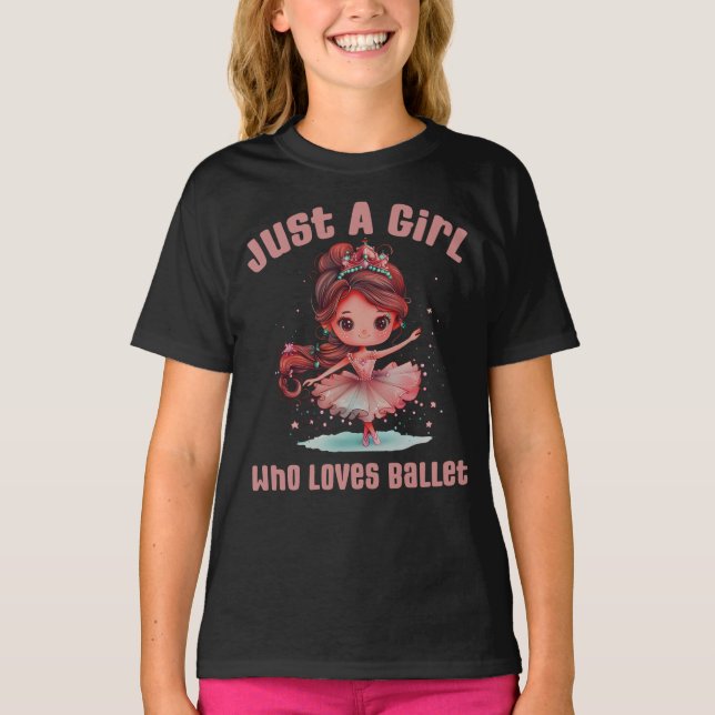 Bara en flicka som Kärlek Ballet T Shirt (Framsida)