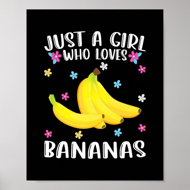 Bara en flicka som Kärlek Bananas Cute Banana Älsk Poster (Framsidan)