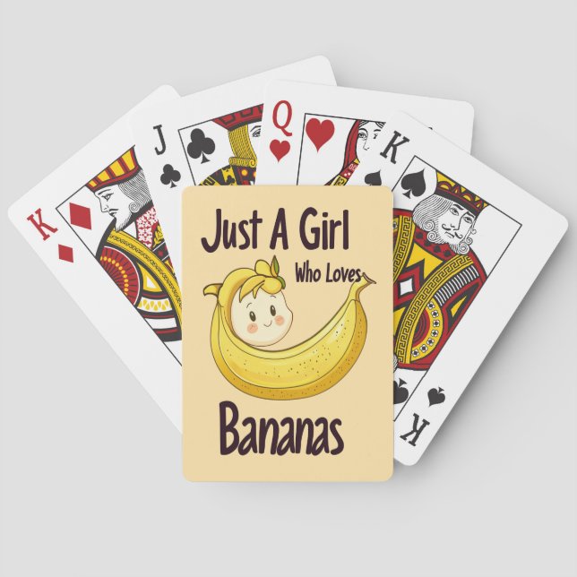 Bara en flicka som Kärlek Bananas Fruit Älskare Casinokort (Baksidan)