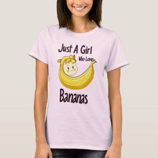 Bara en flicka som Kärlek Bananas Fruit Älskare T Shirt