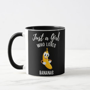 Bara en flicka som Kärlek Bananas klädbananer Mugg
