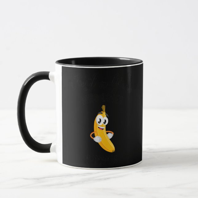 Bara en flicka som Kärlek Bananas klädbananer Mugg (Vänster)
