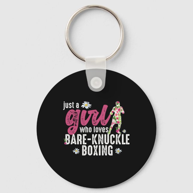 Bara en flicka som Kärlek Bare-lägg-boxing Nyckelring (Framsida)