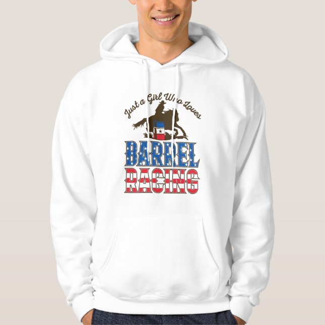 Bara en flicka som Kärlek Barrel Tävla Hoodie (Framsida)