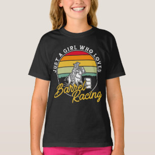 Bara en flicka som Kärlek Barrel Tävla Horse Rid T Shirt