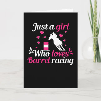 Bara en flicka som kärlek Barrel Tävla Kort