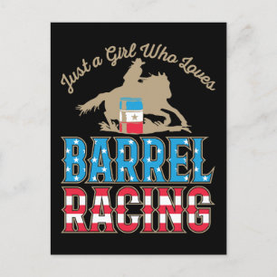 Bara en flicka som Kärlek Barrel Tävla Vykort