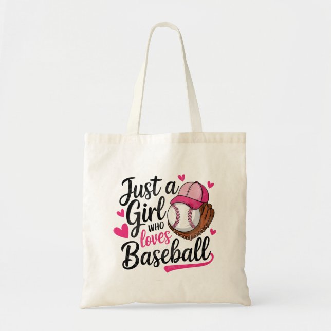Bara en flicka som Kärlek Baseball Tygkasse (Framsidan)
