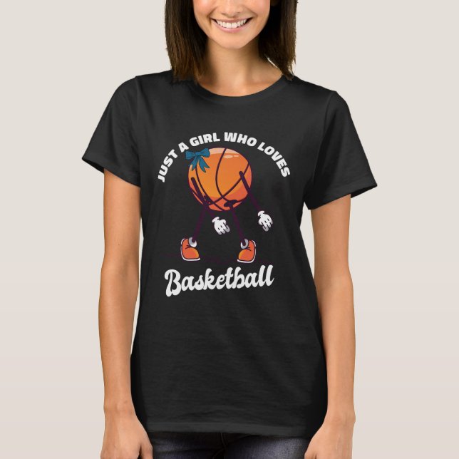 Bara en flicka som Kärlek Basketball - Basketball  T Shirt (Framsida)