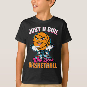 Bara en flicka som Kärlek Basketball-citat för Bas T Shirt