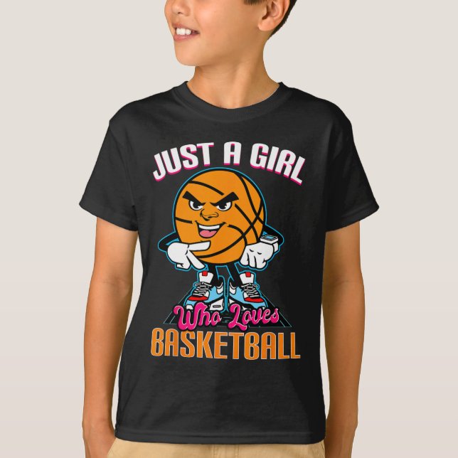 Bara en flicka som Kärlek Basketball-citat för Bas T Shirt (Framsida)