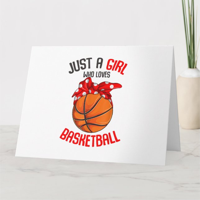 Bara en flicka som Kärlek Basketball Girl Kort (Framsida)