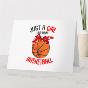Bara en flicka som Kärlek Basketball Girl Kort