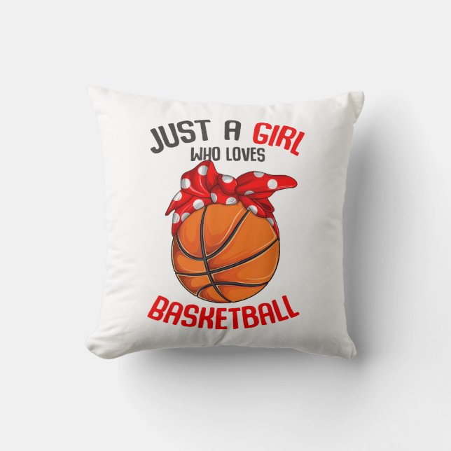 Bara en flicka som Kärlek Basketball Girl Kudde (Framsida)