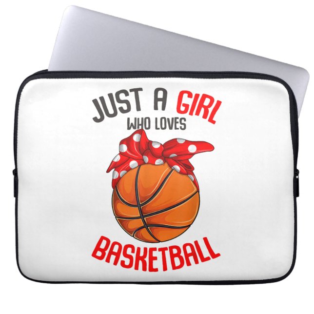 Bara en flicka som Kärlek Basketball Girl Laptop Fodral (Framsidan)