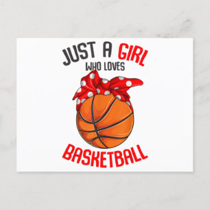 Bara en flicka som Kärlek Basketball Girl Vykort