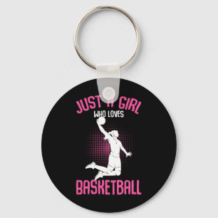 Bara en flicka som kärlek Basketball Kids Girls Nyckelring