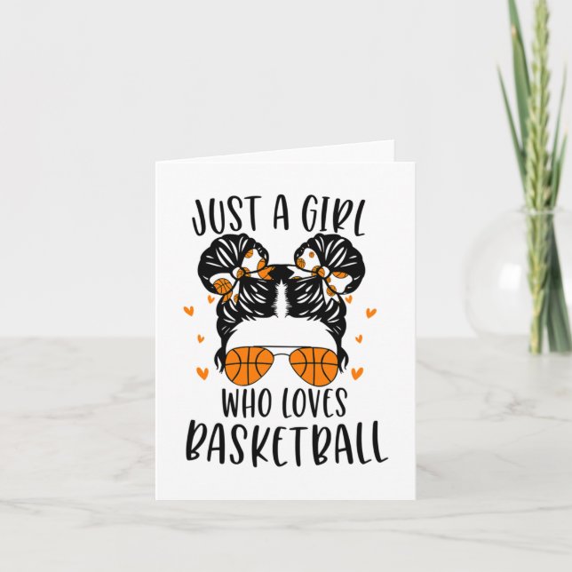 Bara en flicka som Kärlek Basketball Kort (Framsida)