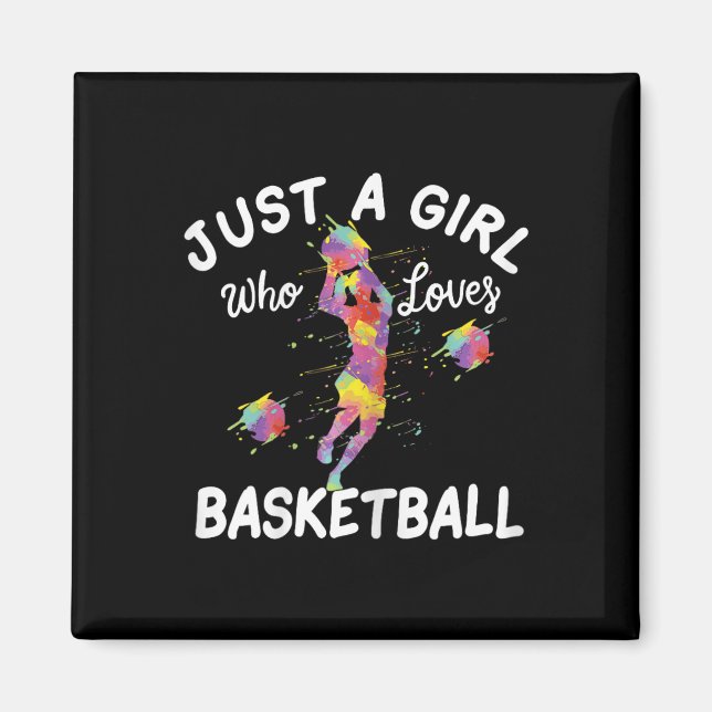 Bara en flicka som Kärlek Basketball Magnet (Framsidan)