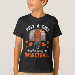 Bara en flicka som Kärlek Basketball Player Women T Shirt