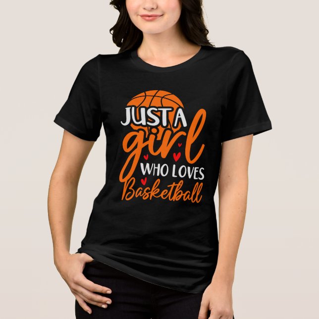 Bara en flicka som Kärlek Basketball T-Shirt (Framsida)