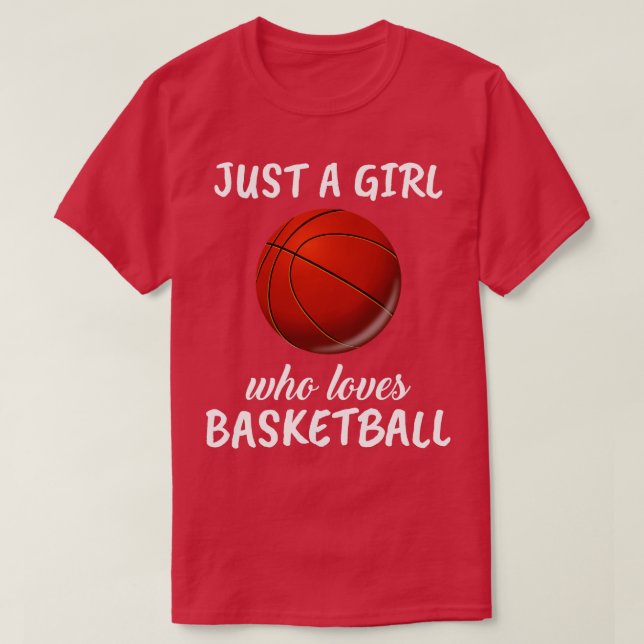 Bara en flicka som Kärlek Basketball T Shirt (Design framsida)