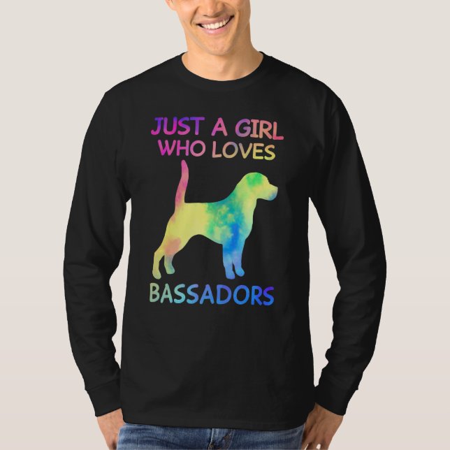 Bara en flicka som Kärlek Bassadors Funny Bassador T Shirt (Framsida)