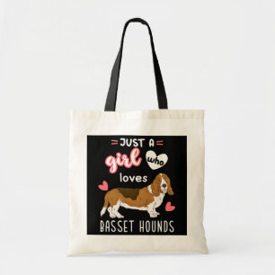 Bara en flicka som Kärlek Basset Hounds Tygkasse