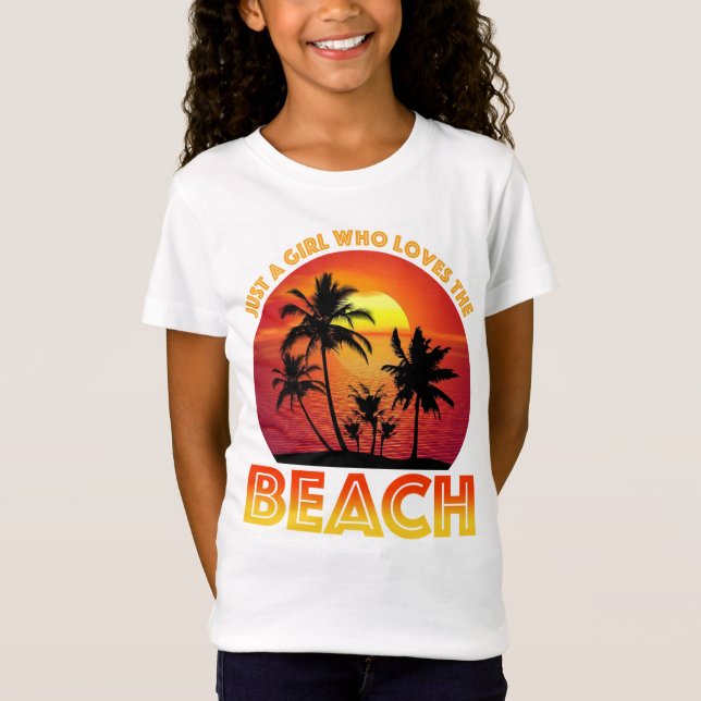 Bara en flicka som Kärlek Beach T Shirt (Framsida)