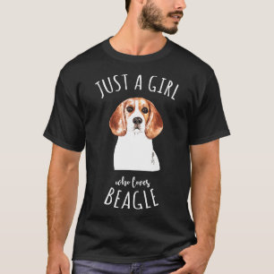 Bara en flicka som Kärlek Beagle Best Hund T Shirt