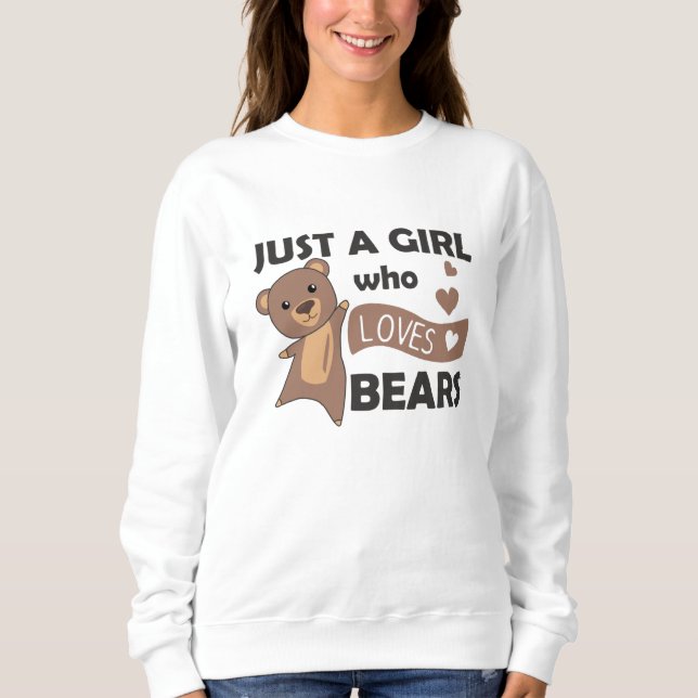 Bara en flicka som Kärlek Bears - Sweet Bear T Shirt (Framsida)
