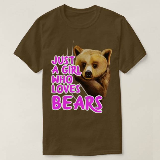 Bara en flicka som Kärlek Bears T Shirt (Design framsida)