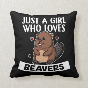 Bara en flicka som Kärlek Beavers Cute Beaver Cos Kudde