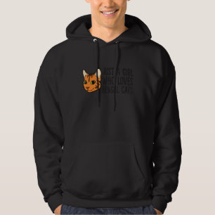 Bara en flicka som Kärlek Bengal Cats Hoodie