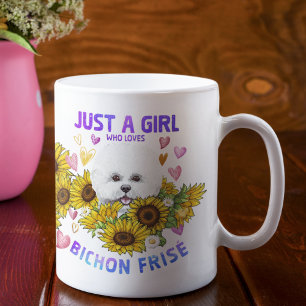 Bara en flicka som Kärlek Bichon Frisé Hund aveln Kaffemugg