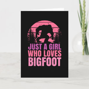 Bara en flicka som Kärlek Bigfoot Sasquatch Kort