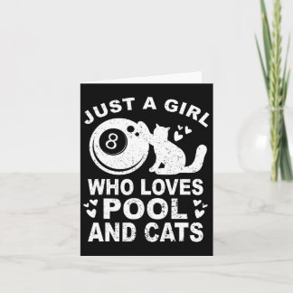Bara en flicka som Kärlek Billiard och Cats - Bass Kort