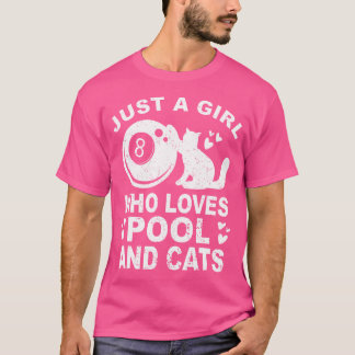 Bara en flicka som Kärlek Billiard och kattar Bass T Shirt