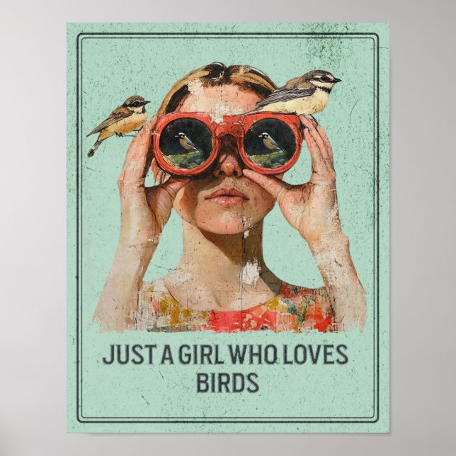 Bara en flicka som kärlek Birds - Fågelskådning Poster (Framsidan)