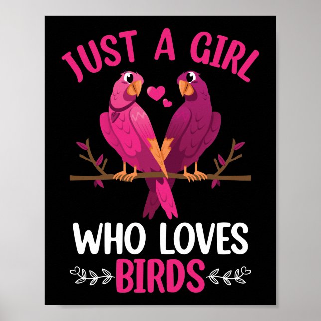 Bara en flicka som Kärlek Birds Poster (Framsidan)