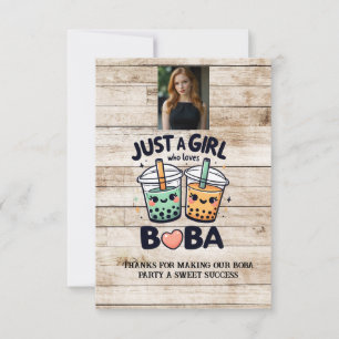 Bara en flicka som Kärlek Boba Tack Kort