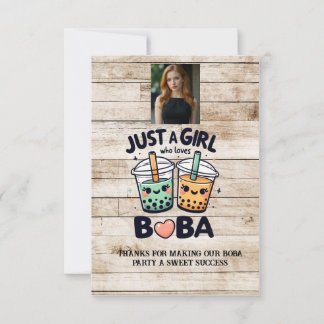 Bara en flicka som Kärlek Boba Tack Kort