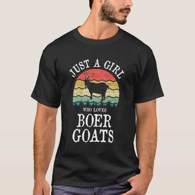 Bara en flicka som Kärlek Boer Goats Gift T Shirt (Framsida)