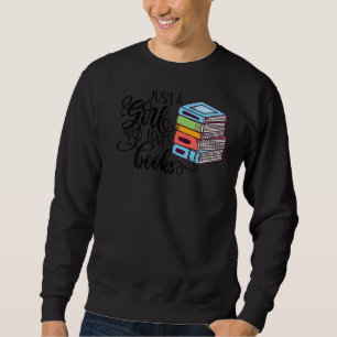 Bara en flicka som Kärlek Bokar Bibliotek bibliote Lång Ärmad Tröja