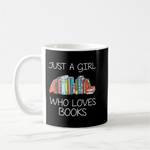 Bara en flicka som Kärlek Bokar Bok Mask Funny Gir Kaffemugg